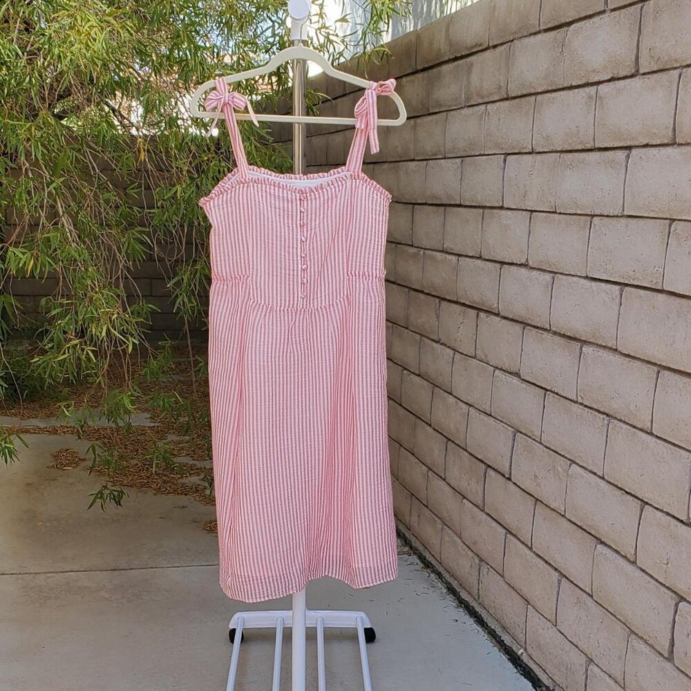 Sezane Juliet dress in Pink/Ecru Stripes size 6 US - Picture 5 of 9